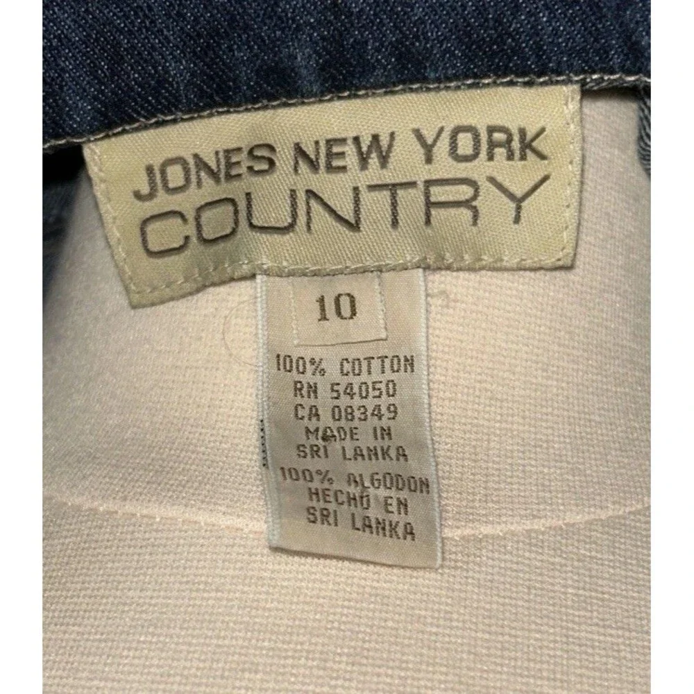 Denim Long Sleeve Belted Dress Women’s Size 10 EUC Jones NY Country